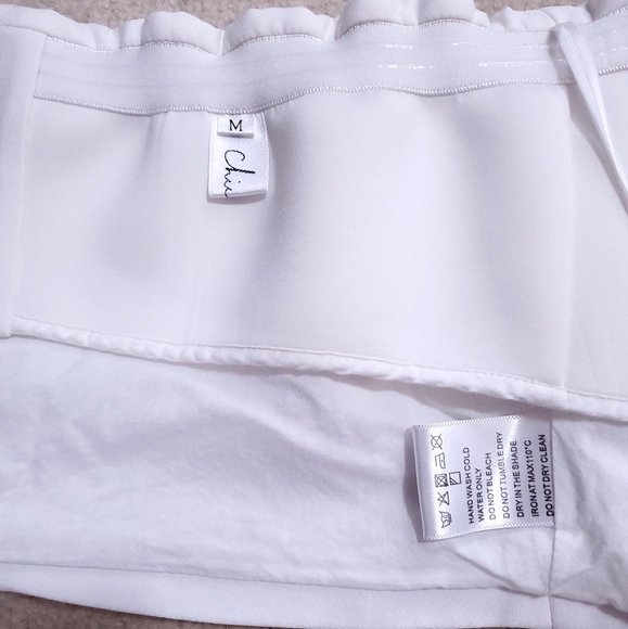 Chicwish sweet knot bustier short crop top white bow twist Medium M - Picture 12 of 15